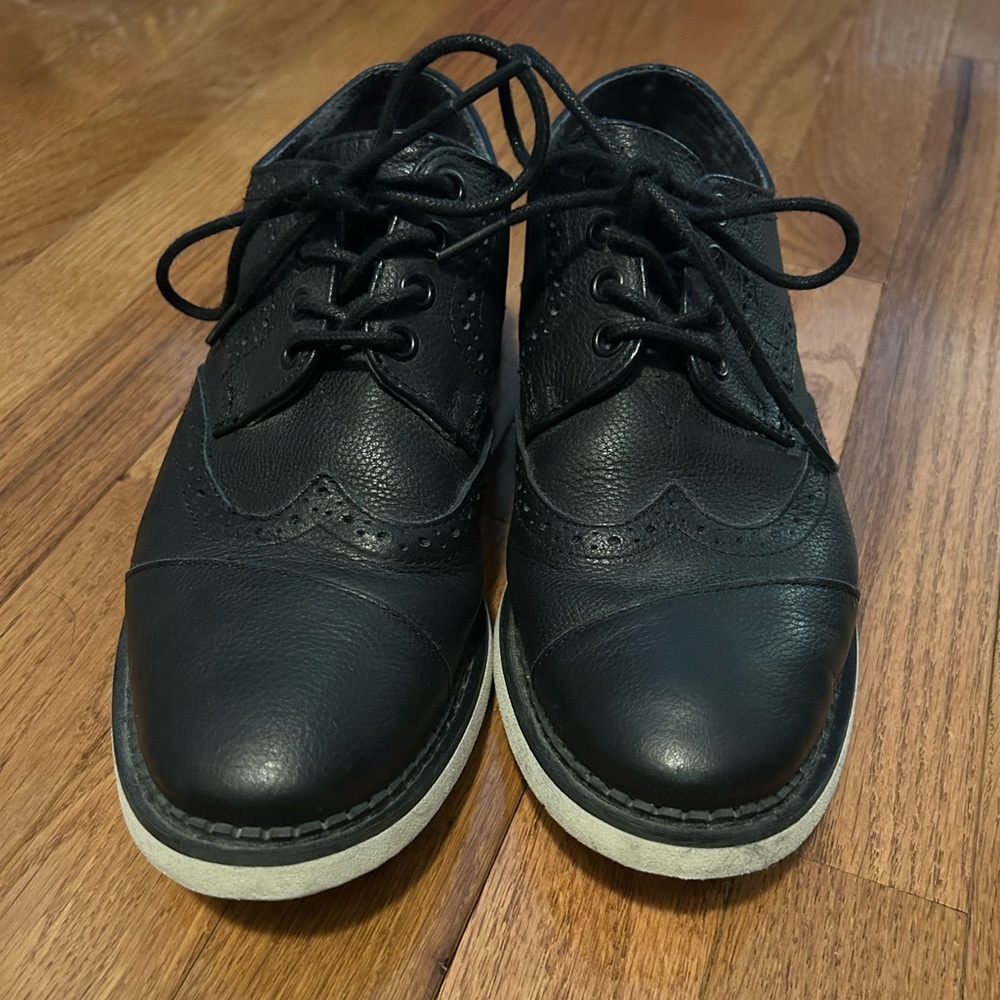 Toms Men’s Leather Oxfords Size 7.5 Black